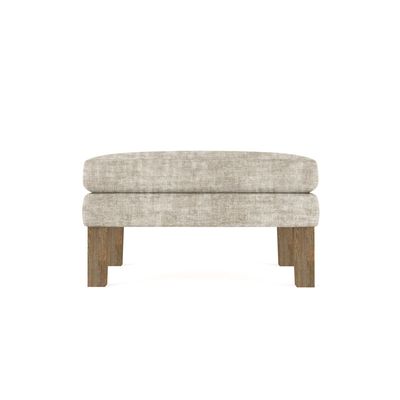 Repose-pieds Charlton, Patiné, Cuir vieilli graphite