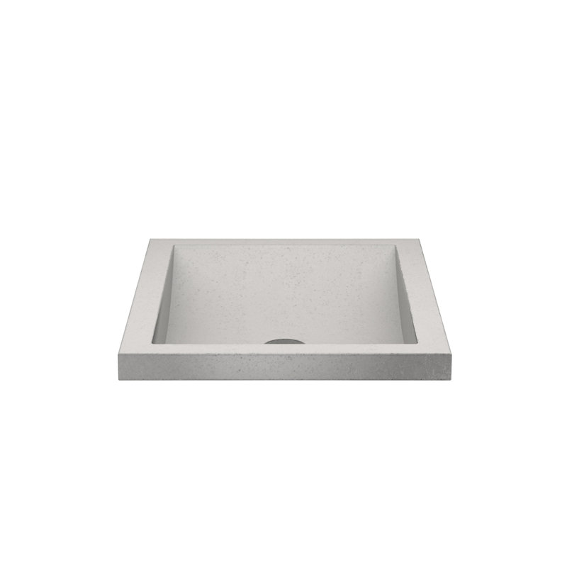 NativeStone Handmade Rectangular Undermount Bathroom Sink, Ash