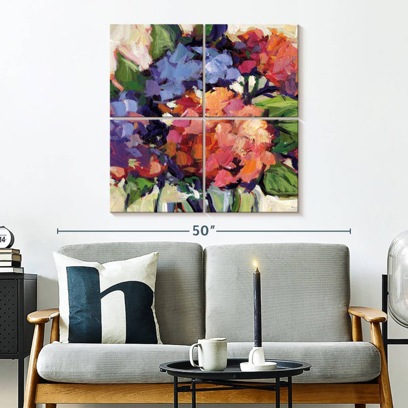 Multi Hydrangeas, 32" H x 32" W