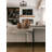 Vale 47.2" Console Table – Light Grey Faux Concrete Top with Black Iron Legs for Modern Interiors