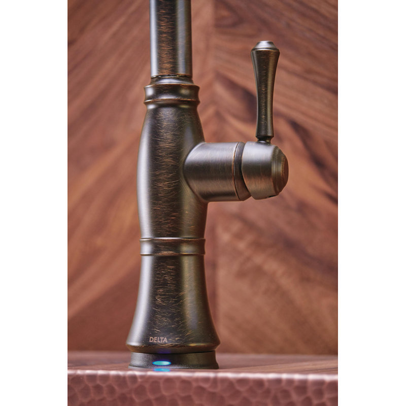 Cassidy™ Pull Down Touch Single Handle Kitchen Faucet with Side Spray, Venetian Bronze