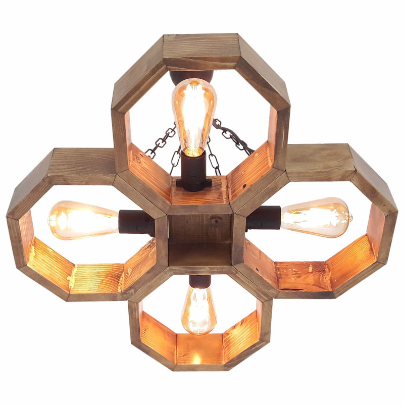 Lustre unique à 4 lumières Burwell