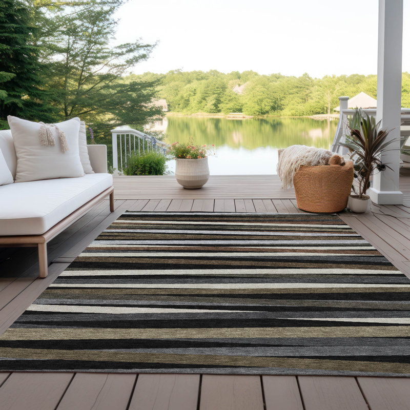  Machine Washable Indoor/Outdoor Chantille ACN997 Gray Area Rug, Rectangle 9' x 12'