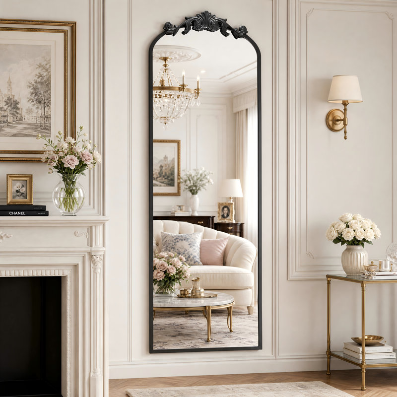 Miroir rétro pleine grandeur de luxe, 69" x 24"