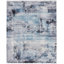 Abstract Area Rug in Blue