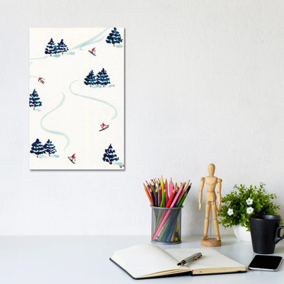 Little Skiers by Sabina Fenn - Painting on Canvas