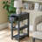 24'' Tall End Table, Narrow Side Table with Drawer and Shelves for Small Space-788587464