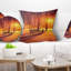 Bancs recouverts de neige hivernale - coussin à imprimé paysage-20595143-20595140