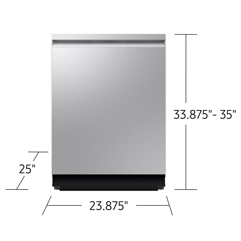 Samsung 38 dBA Bespoke Smart Dishwasher with 3rd Rack Washing System, Stainless Steel