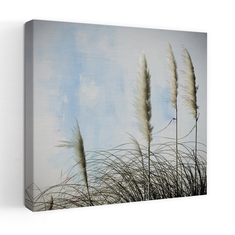 Rushes I, art abstrait rétro, H 24 po x l 24 po