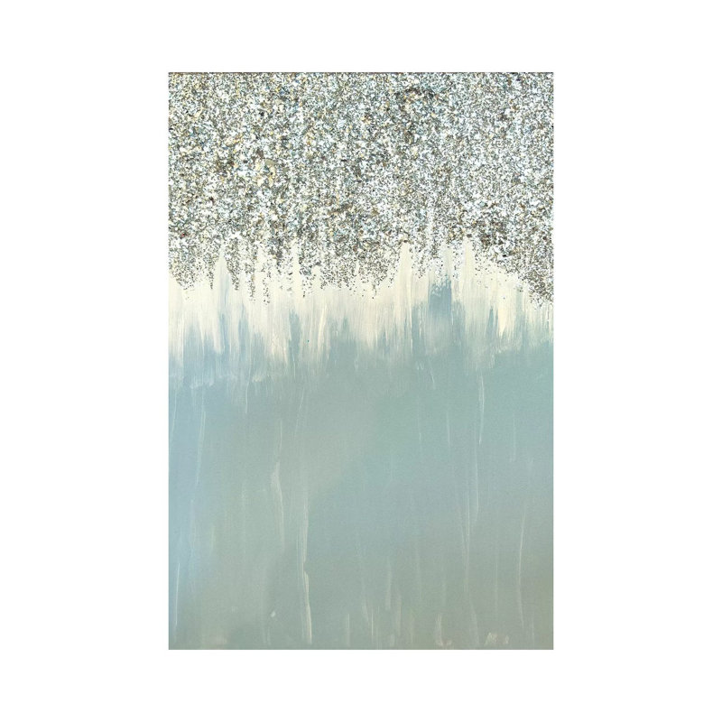 «Blue and Silver Shimmer» par Amber Lamoreaux - impression sur toile tendue, H 40 po x l 26 po x P 1,5 po