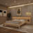 Lido Queen Size Bedframe with Wide Headboard with Integrated Lights-37278562