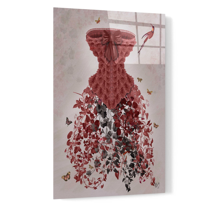 «Wood Land Corset» par Fab Funky, art mural en verre acrylique, H 24 po x l 16 po x P 0,2 po