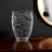 12" Frosted Leaf Pattern Oval Crystal Table Vase