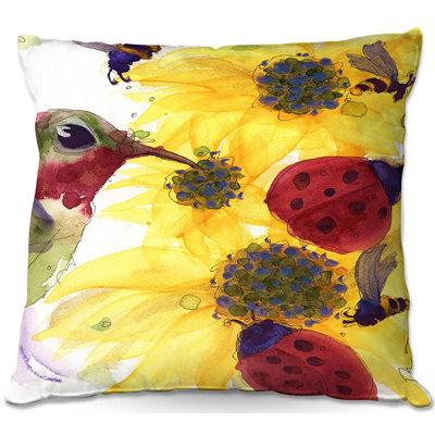 Coussin décoratif coccinelles canapé