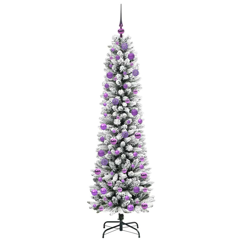 Artificial Christmas Tree with 300 LEDs, Purple, 5.91' H