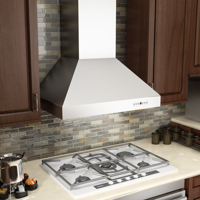 30" Professional 400 CFM Convertible Wall Mount Range Hood in Stainless Steel