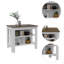Îlot de cuisine, quatre pieds, trois tablettes-2078773806-2078773807