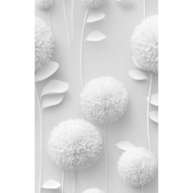 Papier peint floral, double rouleau abstrait mural amovible minimaliste