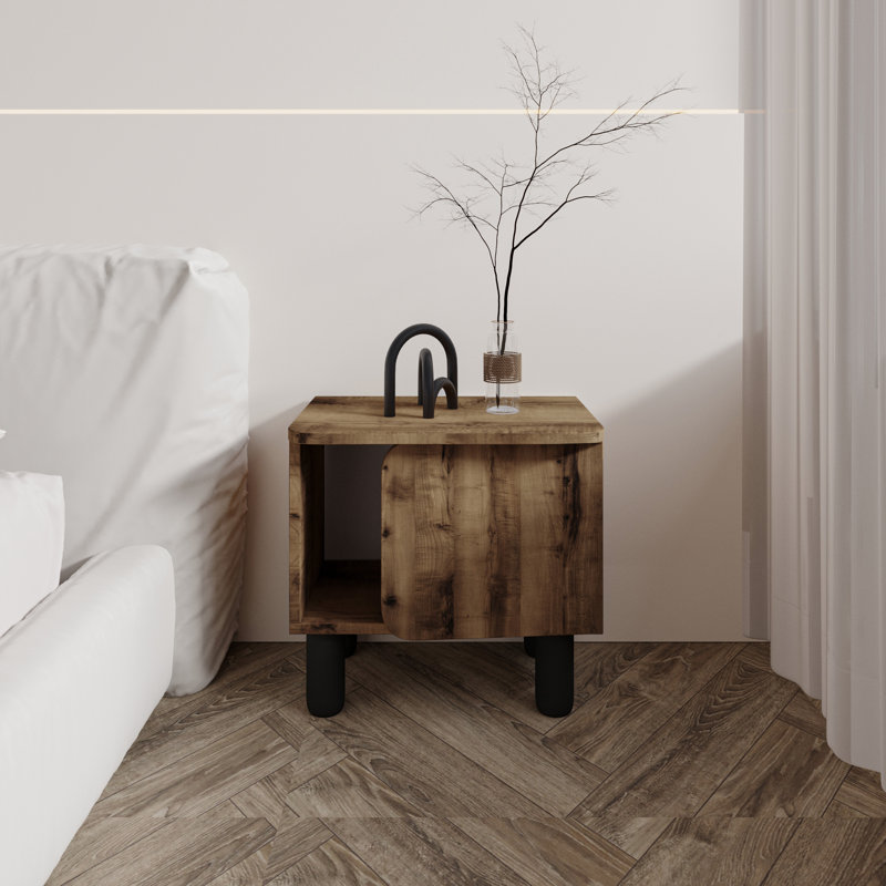 Tamita 50cm W Manufactured Wood Bedside Table