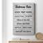 Ianos Ianos Simple Bathroom Rules - Art textuel sur toile tendue-1514992091