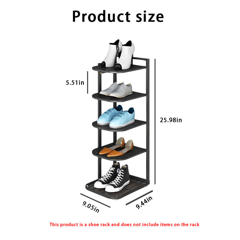 Range-chaussures 5 paires, Noir