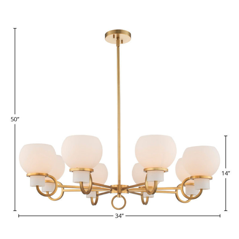 Lustre d'hiver en laiton Asco 8 LT Kalco