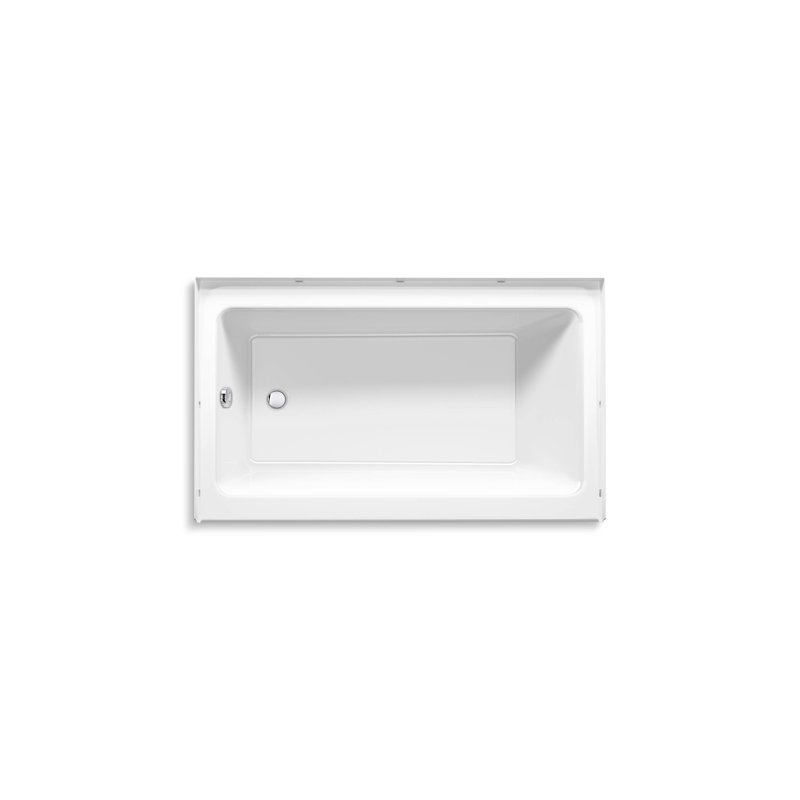 Forum 60 In. X 36 In. Above-Floor-Drain Vikrell Alcove Bath, Left
