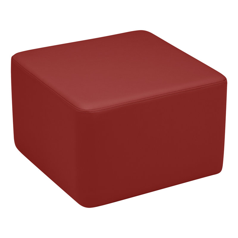 Tabouret à cubes structurés de Learniture, H 14 po x l 18 po x P 18 po, Oui, Bourgogne