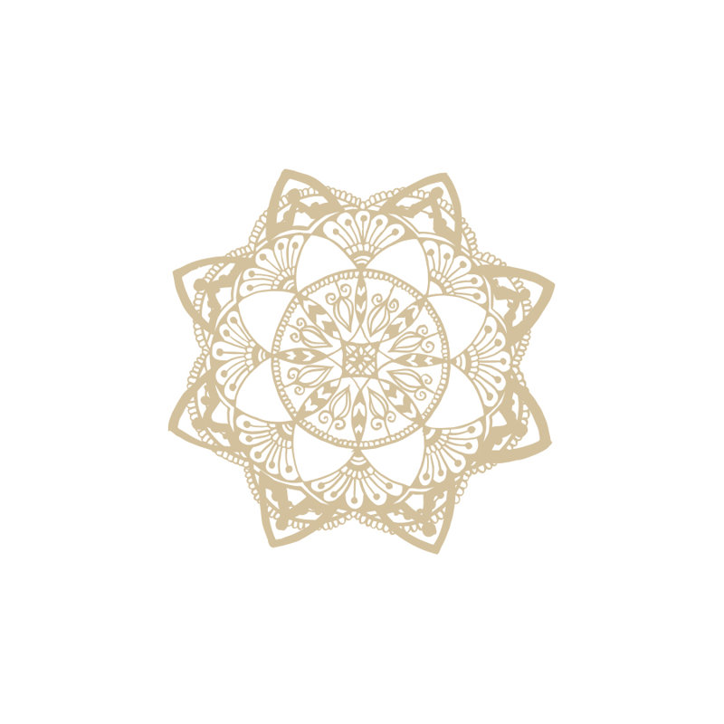 Décalcomanie murale décoration boho bohémien chambre Natazhat, Beige