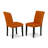 5 Piece Dining Table Set Includes a Round Dining Room Table with Pedestal and 4 Baked Bean Faux Leather Upholstered Chairs, 42x42 Inch, Black-977682816-1059816985-1059816988