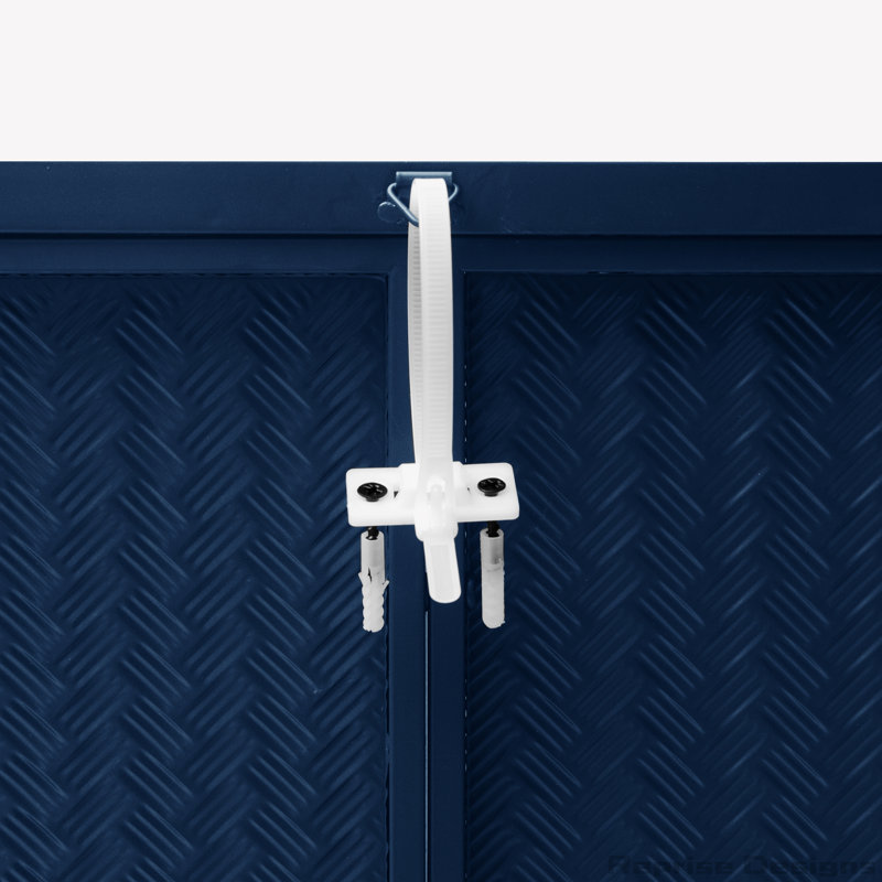 Armoire de rangement en métal 2 portes, Bleu très foncé