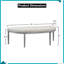 Banc rembourré capitonné beige clair Coastal