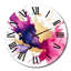 Horloge murale mauve et rose-93381395