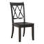 Ensemble de 2 chaises d'appoint à finition noire à dossier en X