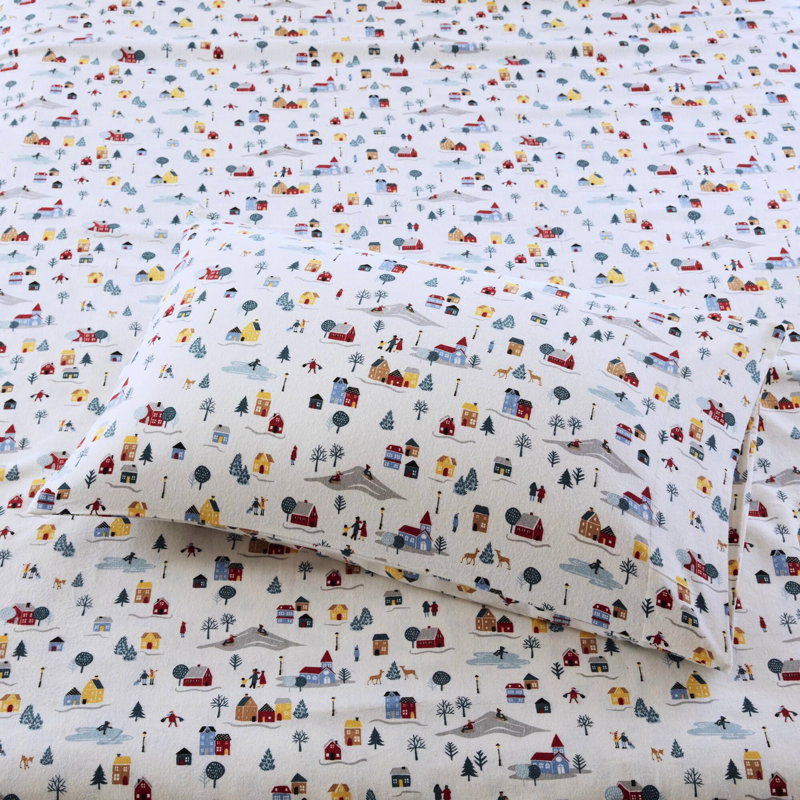 Drap-housse 4 pièces White Village