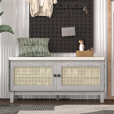 Upholstered Storage Bench by Bay Isle Home
