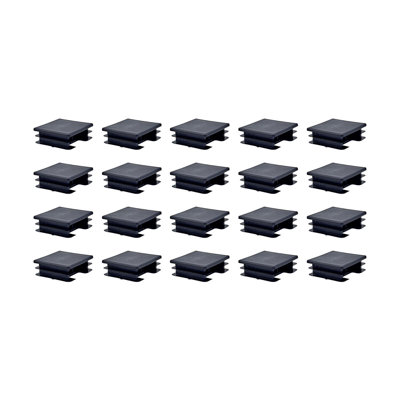 Outwater Plastic 2" Square Insert End Caps For Tubing, Finishing Plug For Square Tubing Chair Glide, Floor Protector, Fits Multi Gauge Tubing, USA Made, 50 Pack