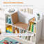 6-Cubby Kids Bookcase With Reading Nook And Cushion-468638564