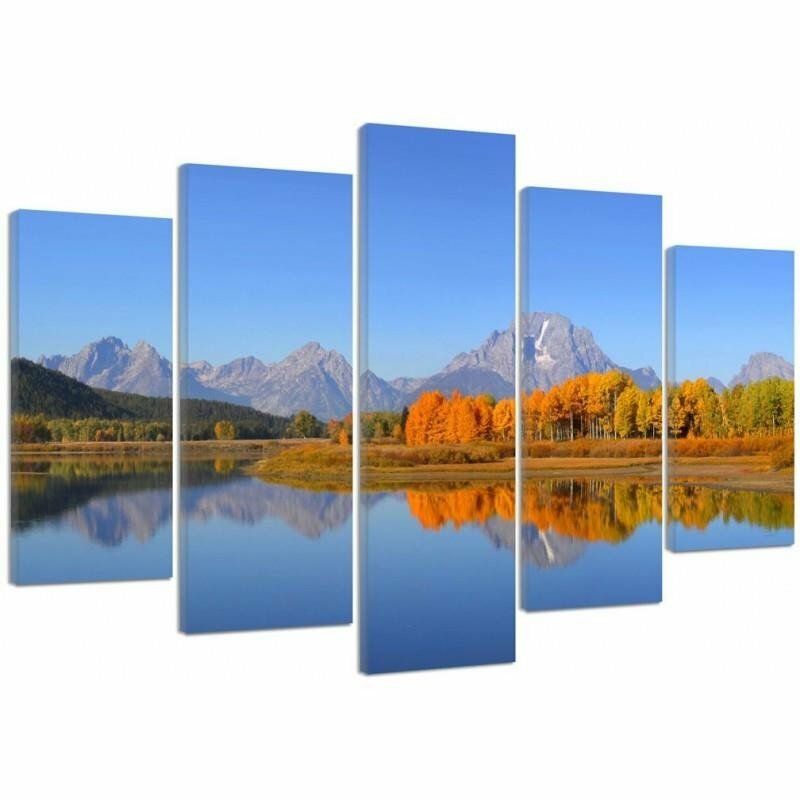 5-tlg. Leinwandbild-Set Grand Teton National Park