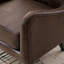 Fauteuil d'appoint à dossier haut en polyuréthane de 28 po, fauteuil rembourré pour le salon, fauteuil à oreilles rétro, siège de lecture simple pour canapé avec pieds