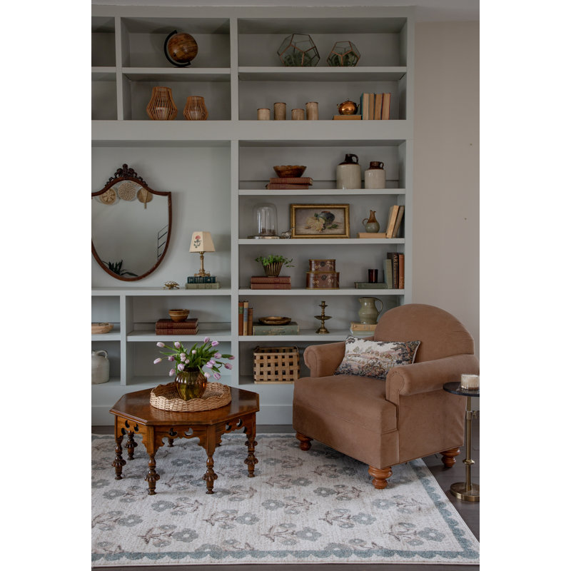 Jenni Yolo Home x Livabliss Louise Rug, Rectangle 9' x 7', Blue