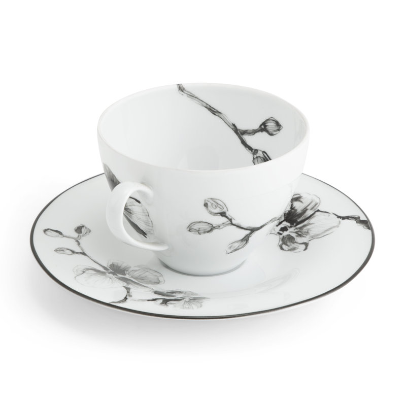 Black Orchid Cup and Saucer