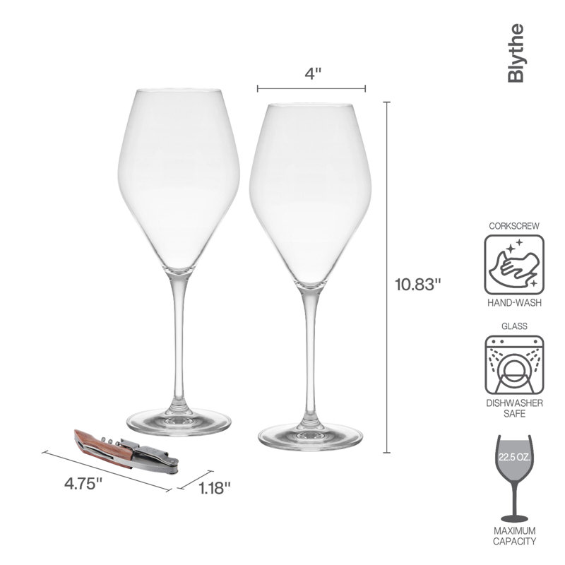 Mikasa Blythe Wine Glass Set of 3