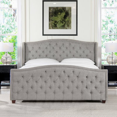 Birch Lane™ Coleman Upholstered Wingback Bed & Reviews | Wayfair