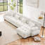 Canapé modulaire 4 places à assise profonde avec 1 repose-pieds convertible pour salon, appartement, studio et bureau-1836096225-1836096227