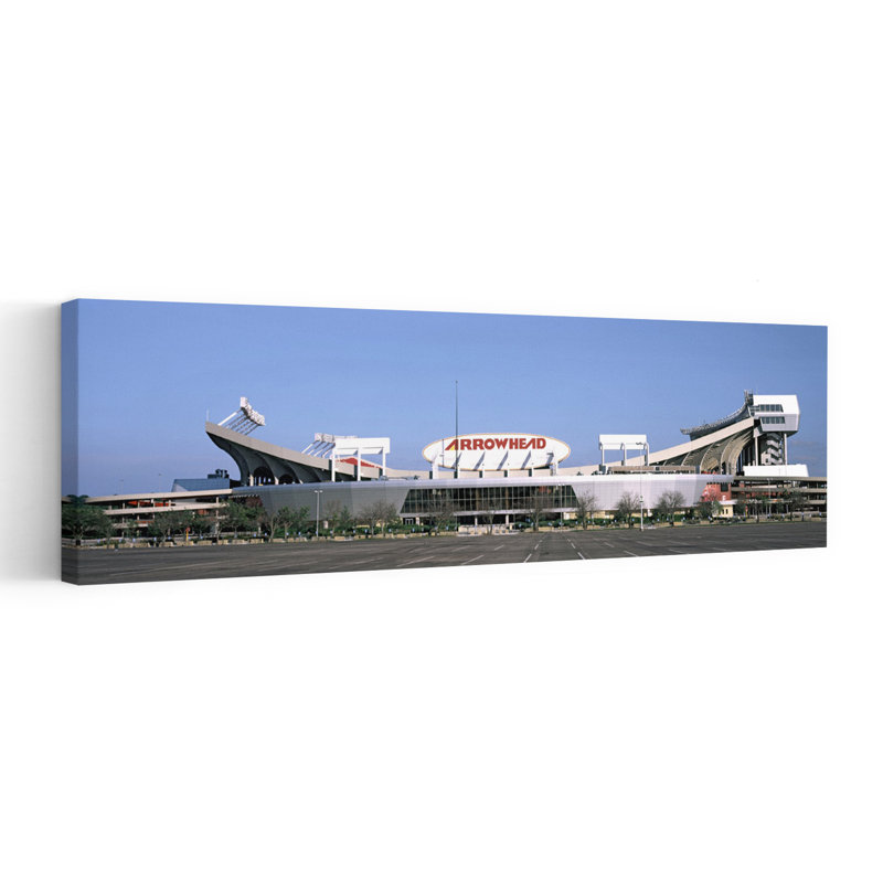 Football Stadium Arrowhead Stadium Kansas City Missouri USA by Dan Merkel - Wrapped Canvas Panoramic Print