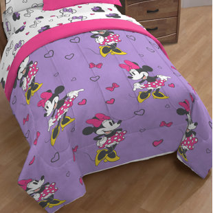 Minnie Mouse Purple Microfiber Reversible Comforter