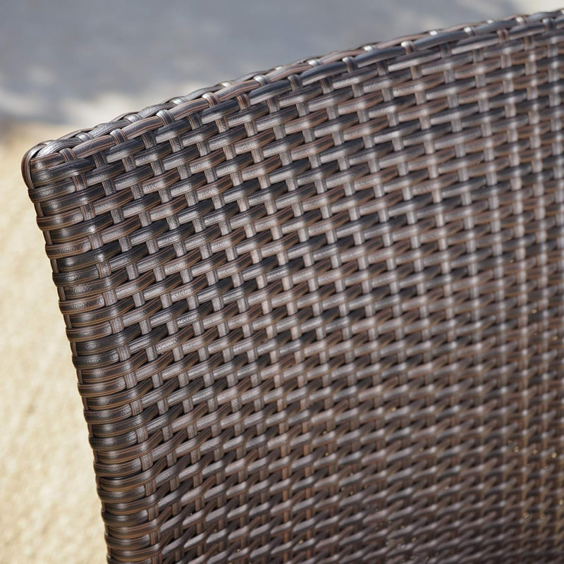 LARACHE ALUM ARMLESS RATTAN CHAIR, Brown Multi