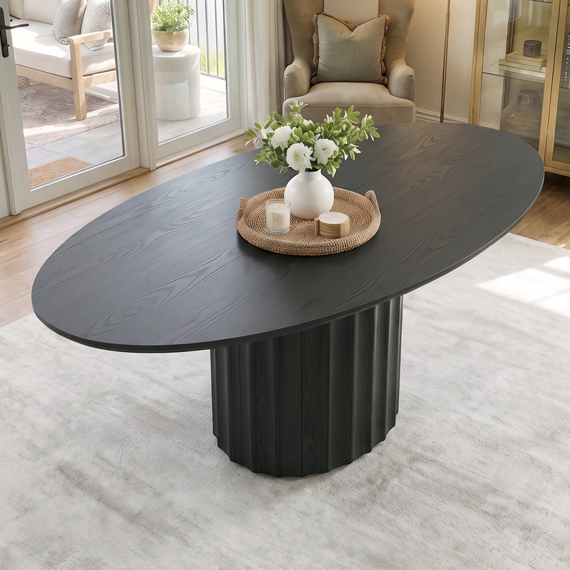 Table de salle à manger Elowen, Noir